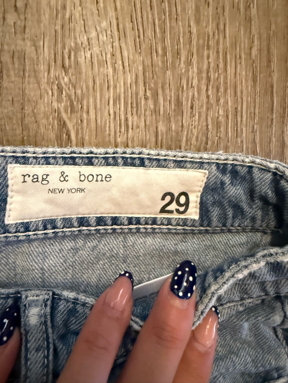 Rag & Bone Logan Featherweight Raw Edge, High Rise Wide Jean in Mira - Picture 6 of 14